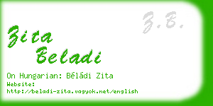 zita beladi business card